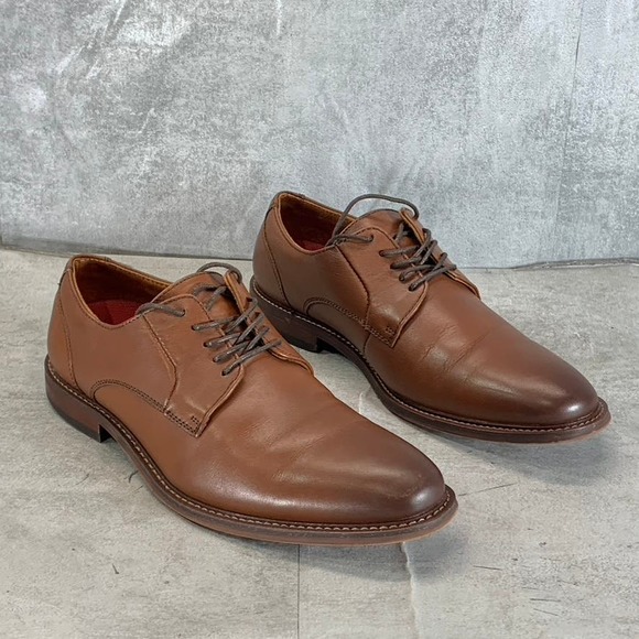 STACY ADAMS Men\'s Chocolate Leather Marlton Plain-Toe Lace-Up Oxfords SZ 7.5 main image 11